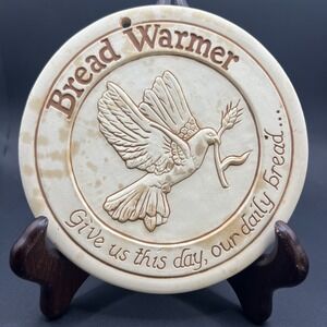Ceramic Bread & Bun Warmer Vintage 1989 Artist Signed Lyn Ulick Original  Dove